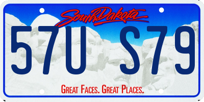 SD license plate 57US79