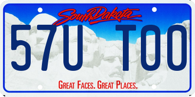 SD license plate 57UT00
