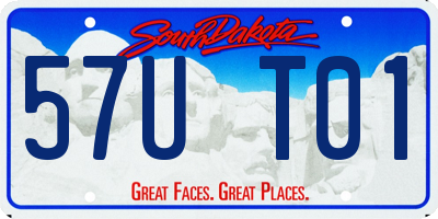 SD license plate 57UT01