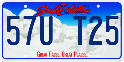 SD license plate 57UT25