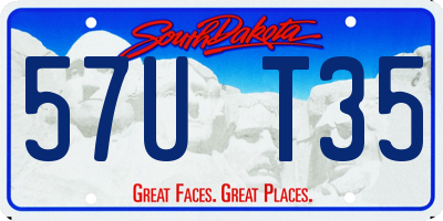 SD license plate 57UT35