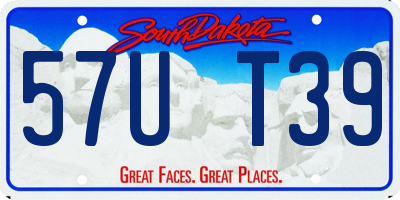 SD license plate 57UT39