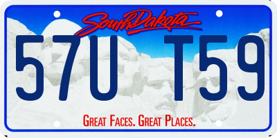 SD license plate 57UT59