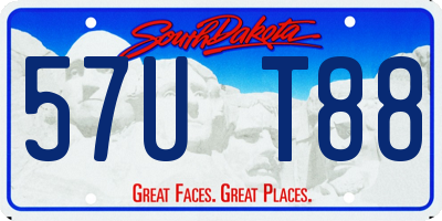 SD license plate 57UT88