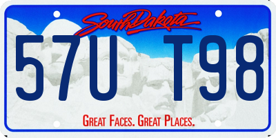 SD license plate 57UT98