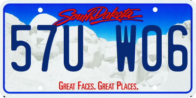 SD license plate 57UW06