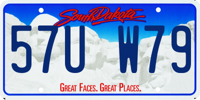 SD license plate 57UW79