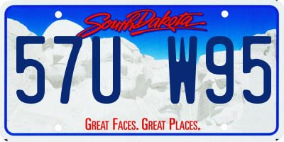 SD license plate 57UW95
