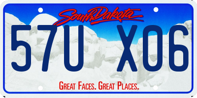 SD license plate 57UX06