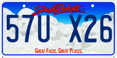 SD license plate 57UX26
