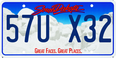 SD license plate 57UX32