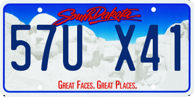 SD license plate 57UX41