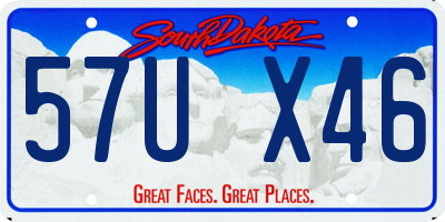 SD license plate 57UX46