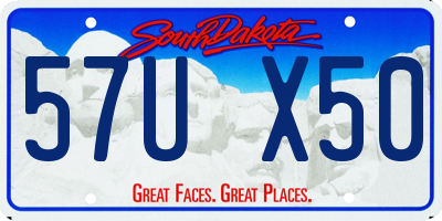 SD license plate 57UX50