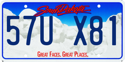 SD license plate 57UX81