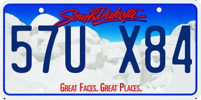 SD license plate 57UX84