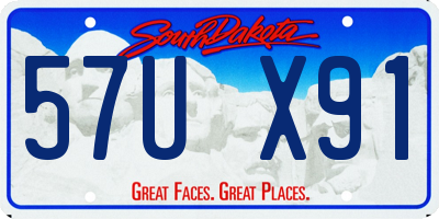 SD license plate 57UX91