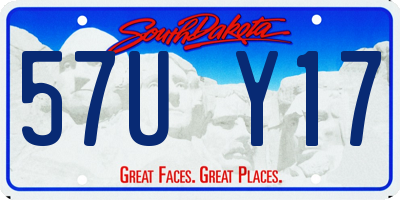 SD license plate 57UY17
