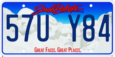SD license plate 57UY84
