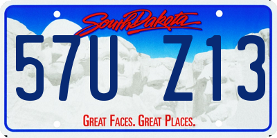 SD license plate 57UZ13