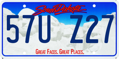 SD license plate 57UZ27