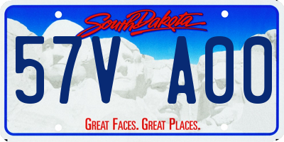 SD license plate 57VA00