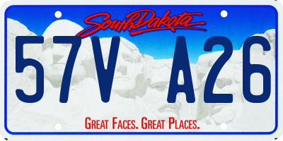 SD license plate 57VA26