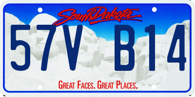 SD license plate 57VB14