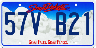 SD license plate 57VB21