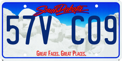 SD license plate 57VC09