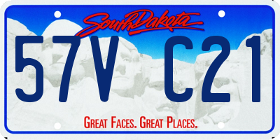 SD license plate 57VC21