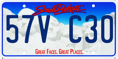 SD license plate 57VC30