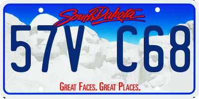 SD license plate 57VC68