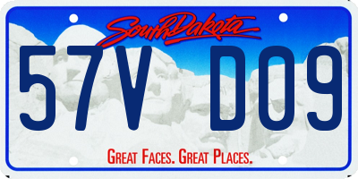 SD license plate 57VD09