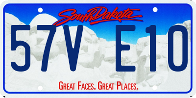 SD license plate 57VE10