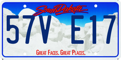 SD license plate 57VE17