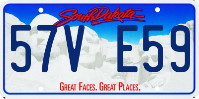 SD license plate 57VE59