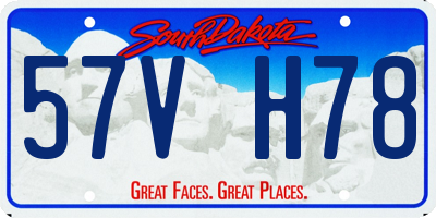 SD license plate 57VH78