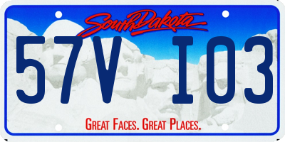 SD license plate 57VI03