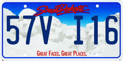 SD license plate 57VI16