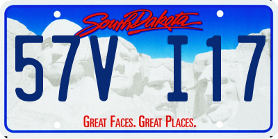 SD license plate 57VI17