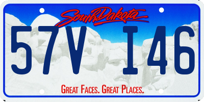 SD license plate 57VI46
