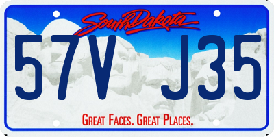 SD license plate 57VJ35