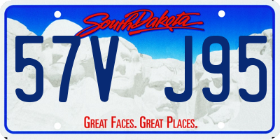 SD license plate 57VJ95