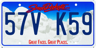 SD license plate 57VK59