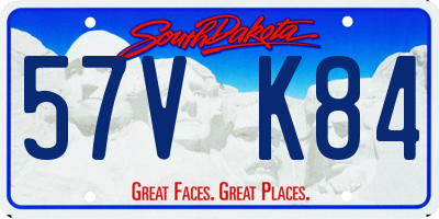 SD license plate 57VK84