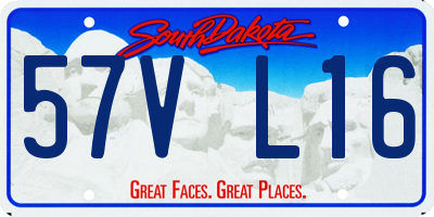 SD license plate 57VL16