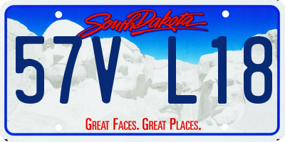 SD license plate 57VL18