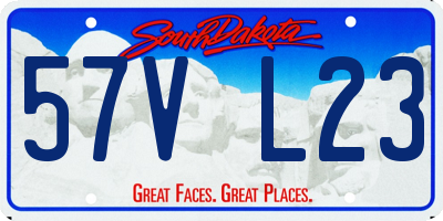 SD license plate 57VL23