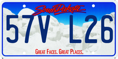 SD license plate 57VL26